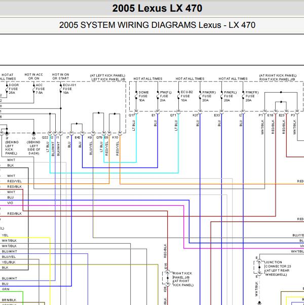 2005年雷克萨斯LX470 车窗升降电路图