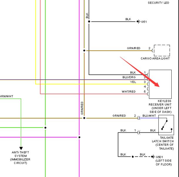 2008年本田飞度遥控接收器电路图