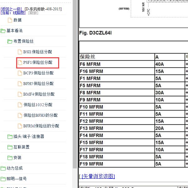 2015年标致408 机舱保险说明