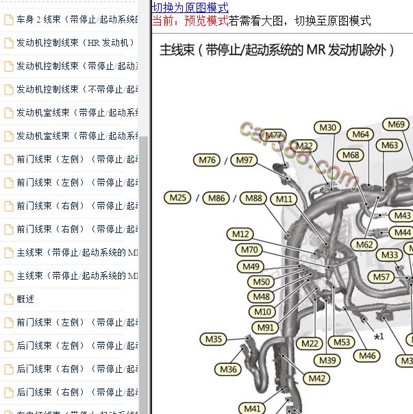 2019-2020年日产逍客全车线束位置