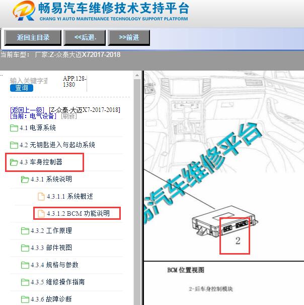 2017年众泰大迈X7 RBCM位置图