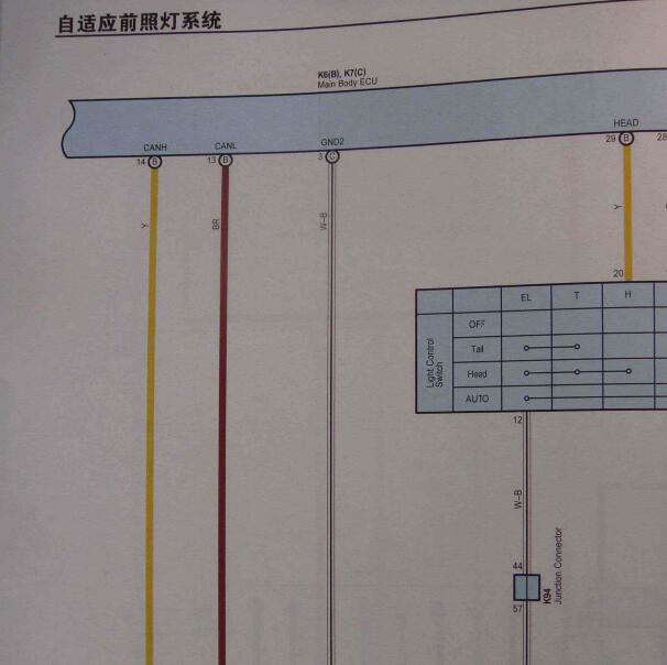 2011-2013年丰田锐志前照灯及尾灯电路图