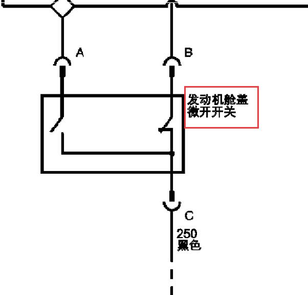 2014年凯迪拉克凯雷德发动机盖锁电路图