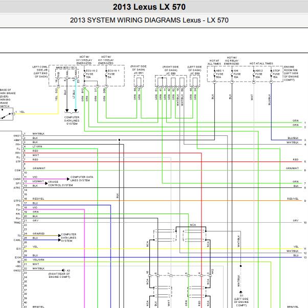2013年雷克萨斯LX570 ABS电路图