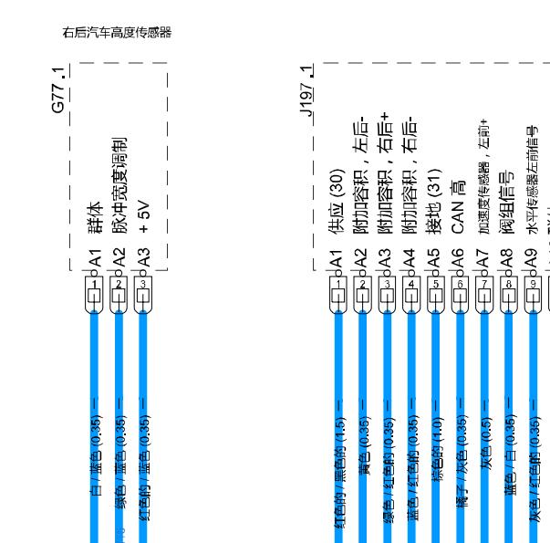 2023年保时捷卡宴悬架减震电路图