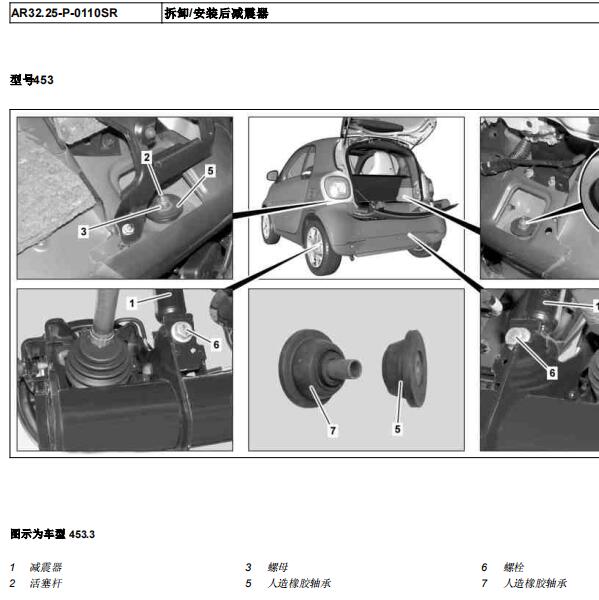 2016年奔驰Smart Forfour减震器维修手册