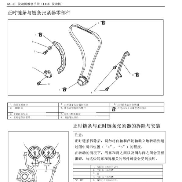 2010年昌河铃木北斗星K14B发动机正时资料