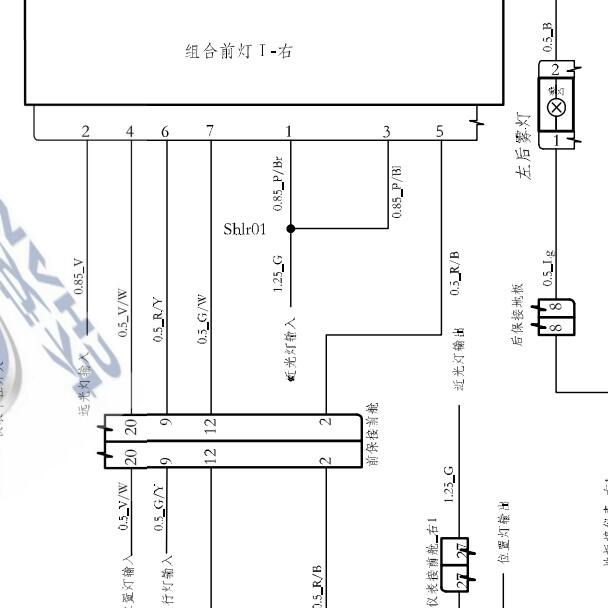 2016年长安逸动大灯电路图