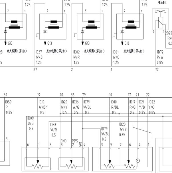 长安新豹 DK12C发动机电路图