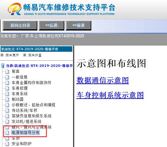 2019-2020年凯迪拉克XT4网络通讯和车身电脑电路图