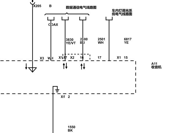2023年雪佛兰科鲁泽收音机电路图和针脚资料