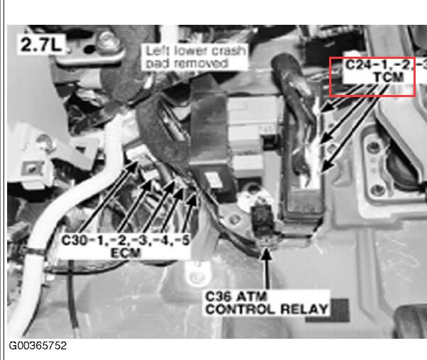 2007年现代途胜变速箱电脑位置