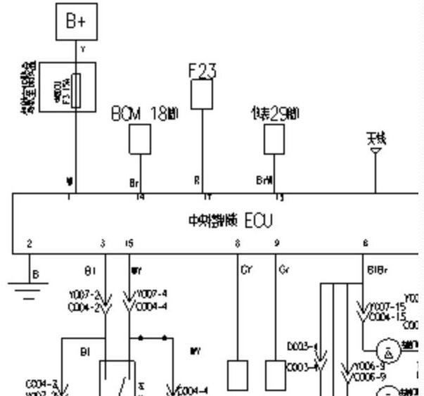 2016年东风风光370中控锁电路图