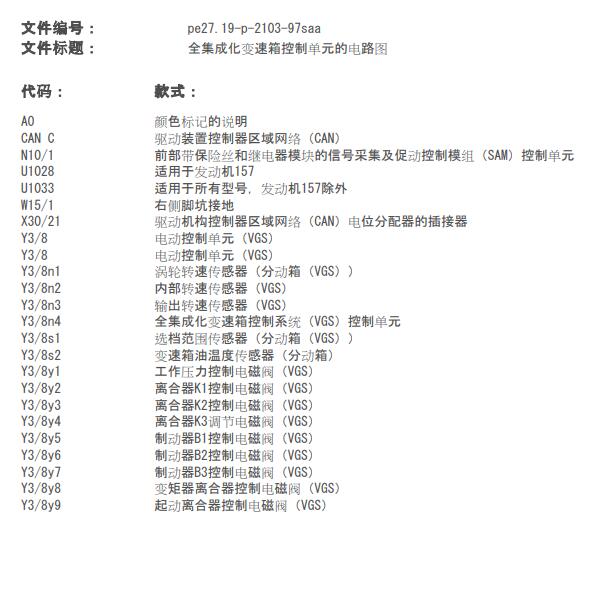 2008年奔驰S300 变速箱电路图.