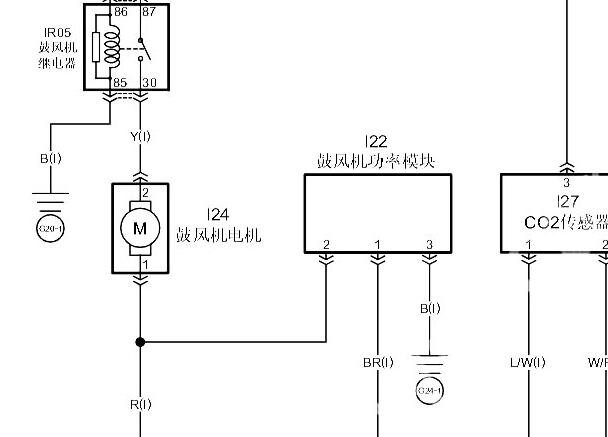 2019年一汽奔腾B30EV 空调电路图