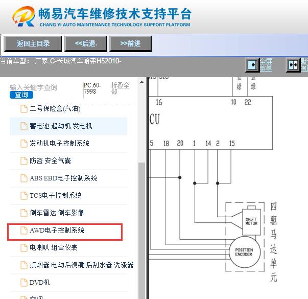 2010年长城哈弗H5四驱电路图