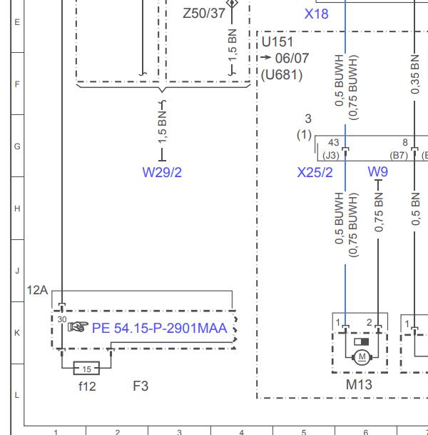 2007年奔驰GL450 空调电源电路图