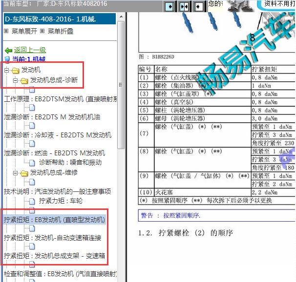 16年标致408发动机扭力资料