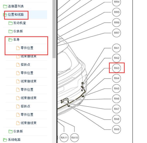 2019-2020年一汽奔腾T99换道盲点监测位置