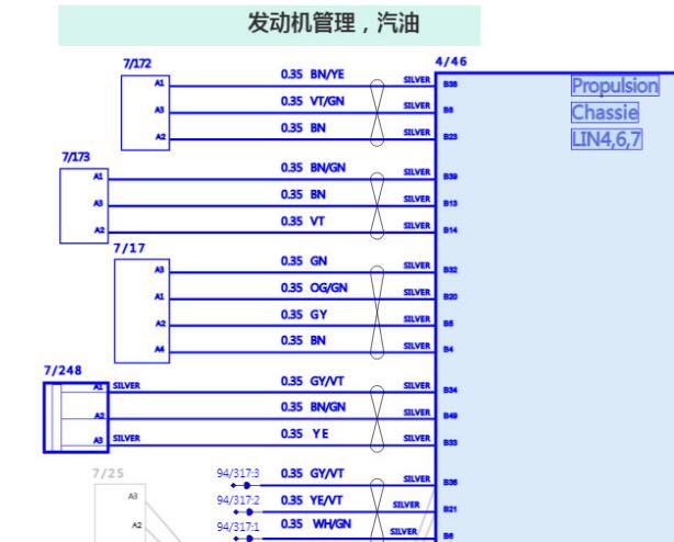 2018年沃尔沃S90发动机和变速箱电路图