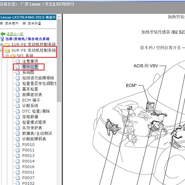 2013年Lexus（凌志-雷克萨斯)-LX570 燃油泵位置