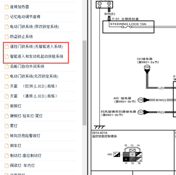 2011-2012年马自达M6遥控电路图