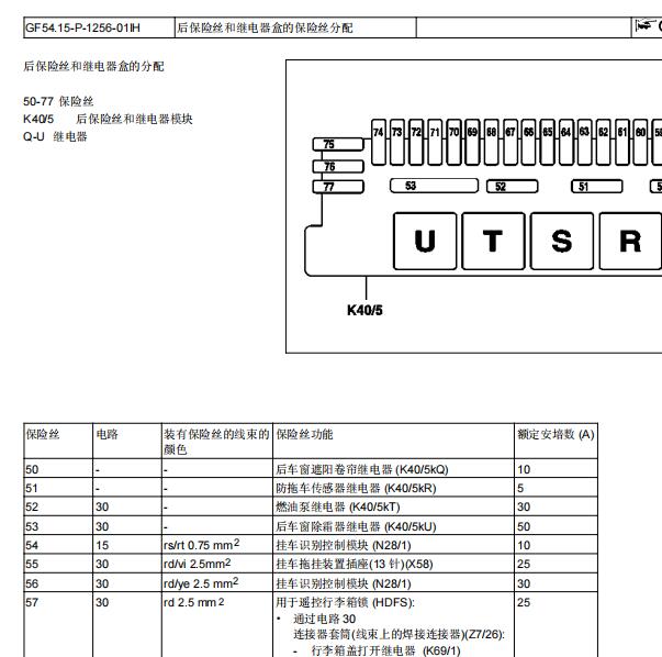 2002年奔驰S500保险与继电器资料