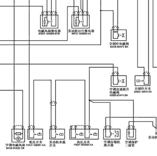 2009年江铃全顺空调电路图