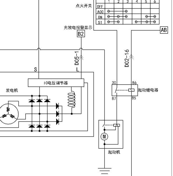 永源A380起动机电路图