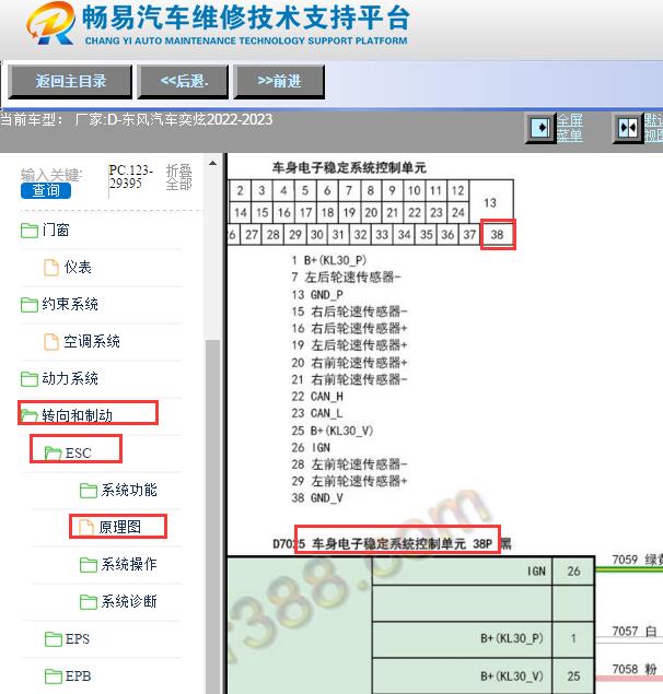 2022-2023年东风风神奕炫ABS电路图资料
