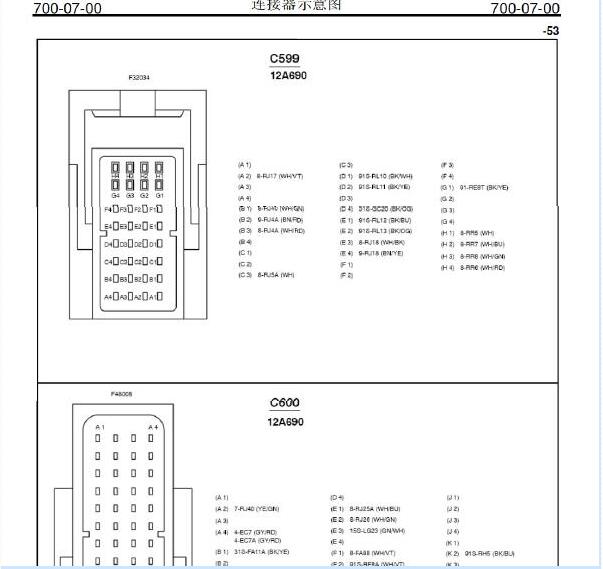 2009年福特福克斯发动机针脚