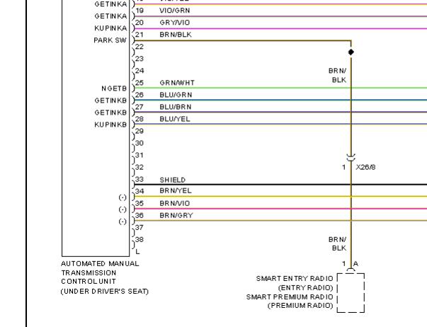 2012年奔驰SMART变速箱电路图