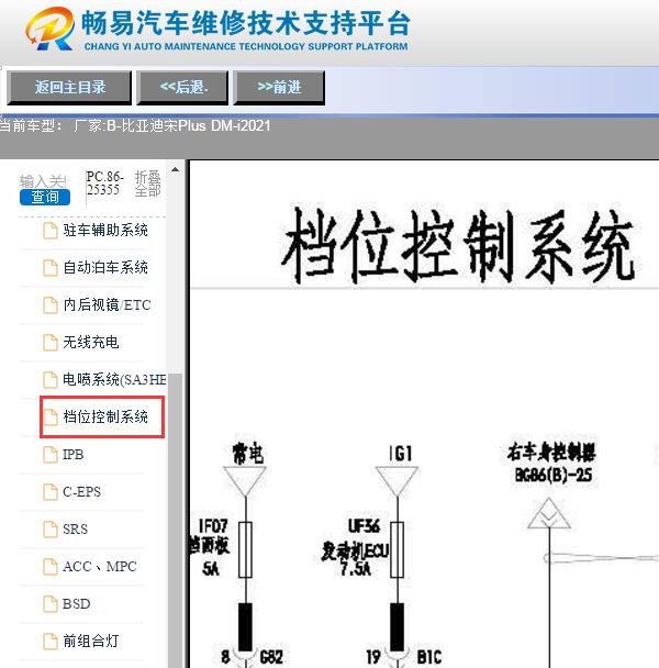 2021年比亚迪宋Plus DM-i档位模块电路图
