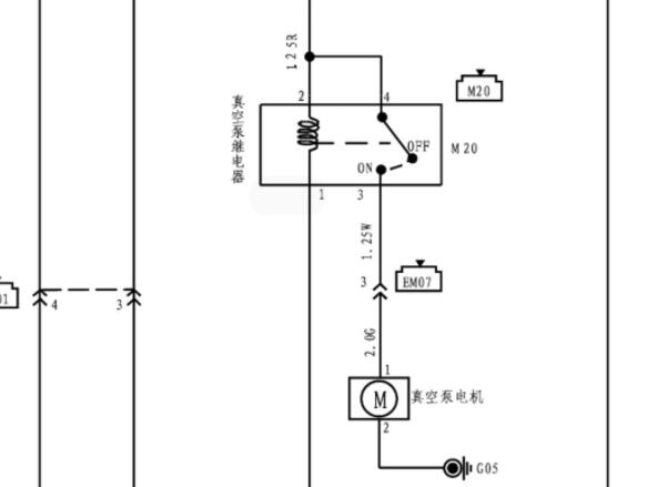 2015年江淮瑞风M5制动真空泵控制电路