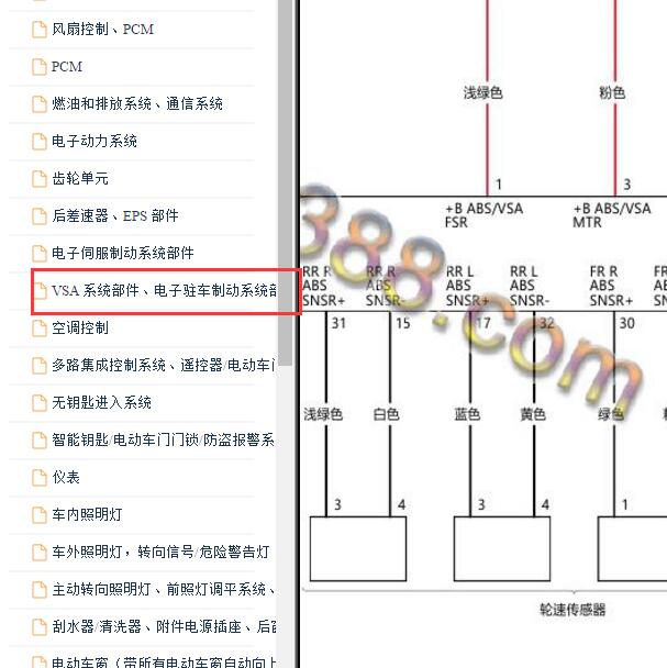 2019年本田CRV ABS电路图.