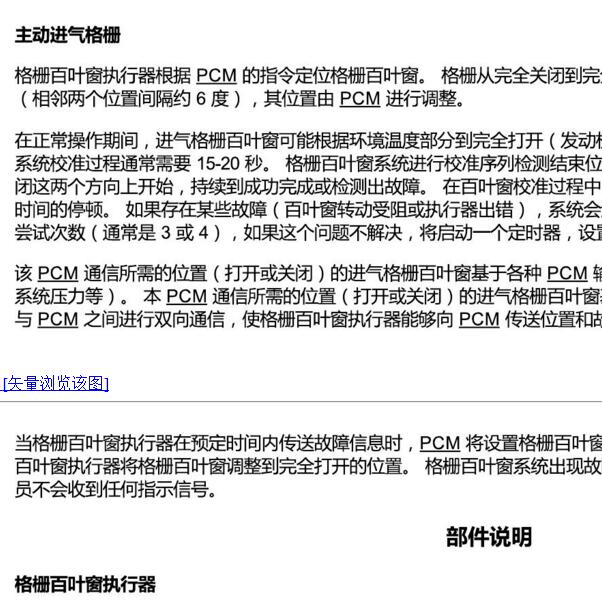 2022-2023年福特探险者主动格栅电机资料