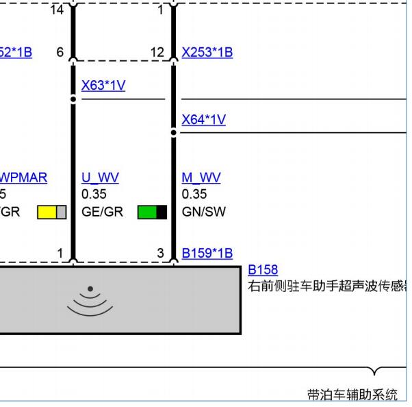 2016年宝马X4驻车辅助电路图