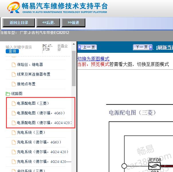 2012年吉利帝豪EC8保险电路图