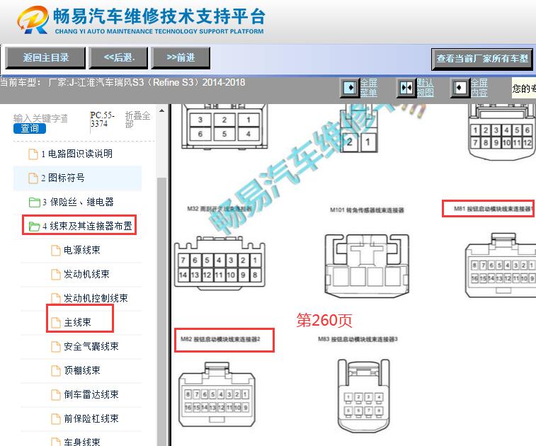 2014-2018年江淮瑞风S3一键启动模块针脚图