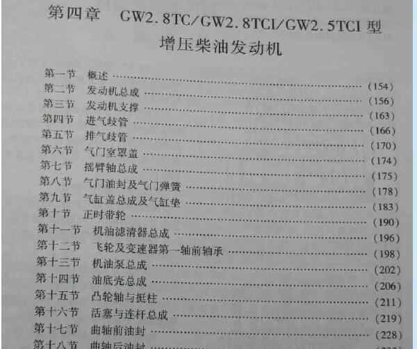 长城GW2.5TCI发动机维修手册
