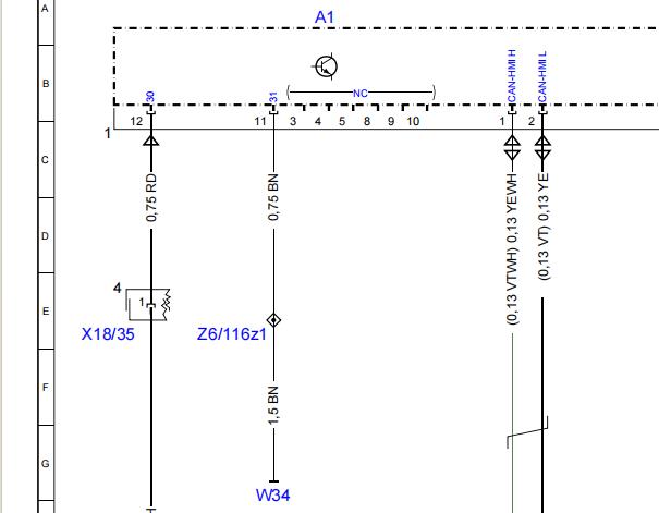 2020年奔驰S450L 仪表电路图