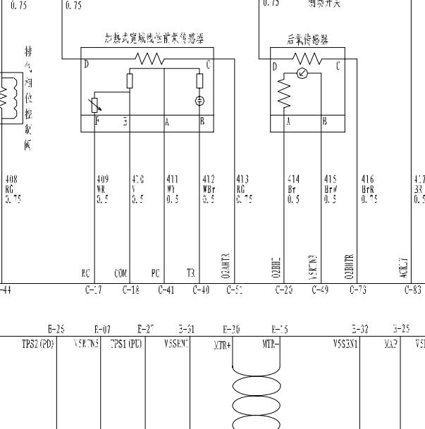 2015年长城哈弗H9 前氧传感器电路图