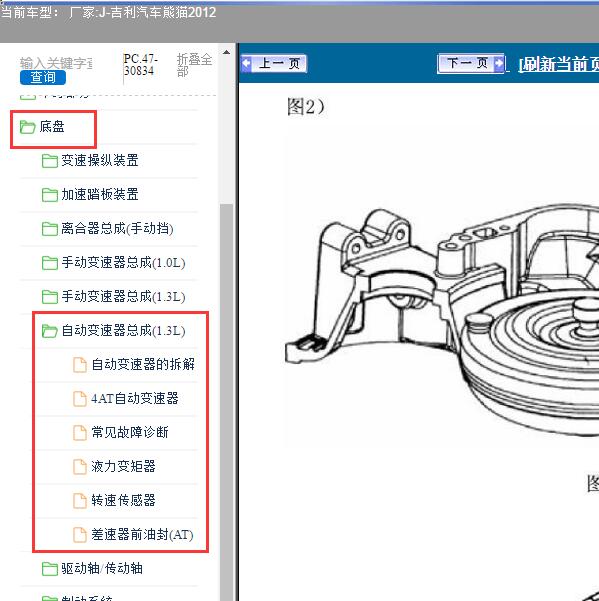 2012年吉利汽车-熊猫 自动变速器维修手册