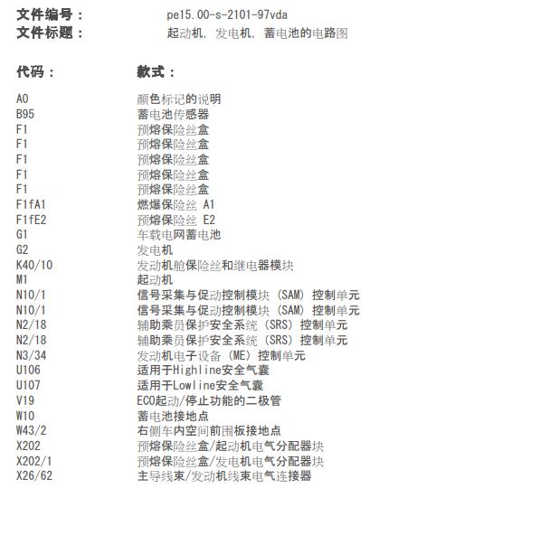 2017年奔驰V260起动电路图.