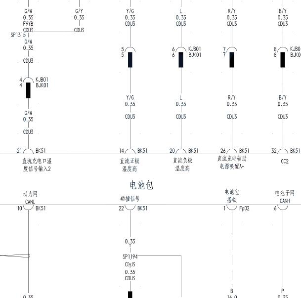 2023年比亚迪秦PLUS 高压 电池电路图