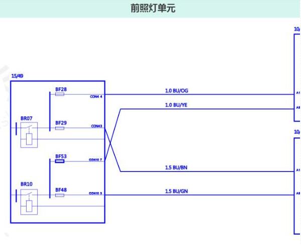 2020年沃尔沃S90大灯电路图