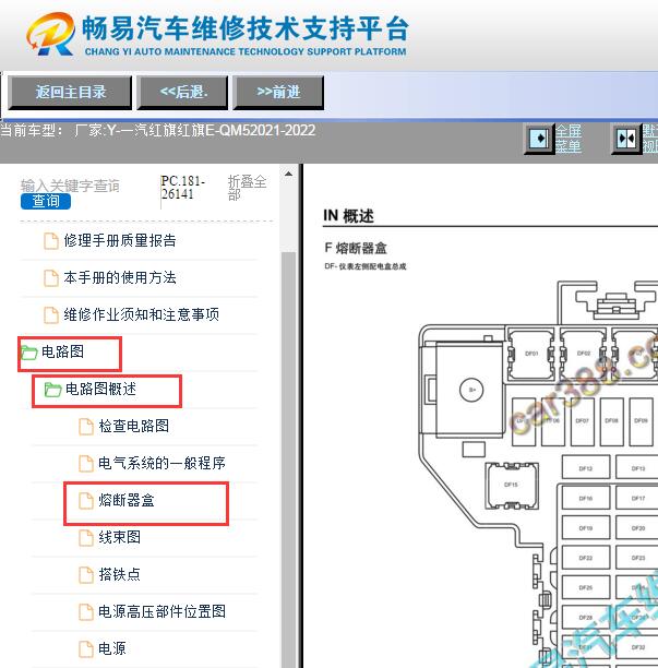 2020-2021年一汽红旗E-QM5保险丝资料