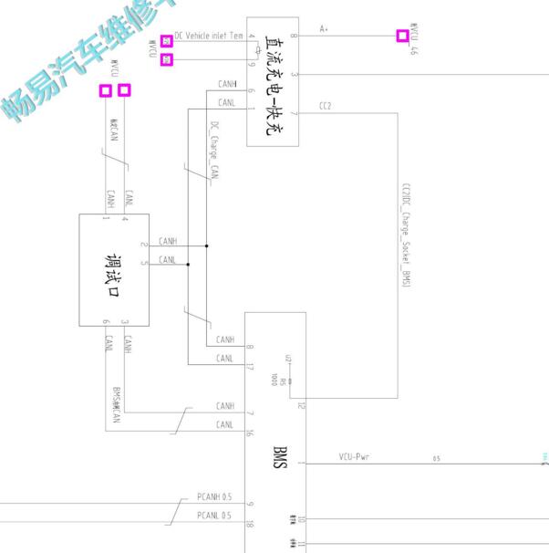 2016-2018年奔奔EV 充电和电池电路图