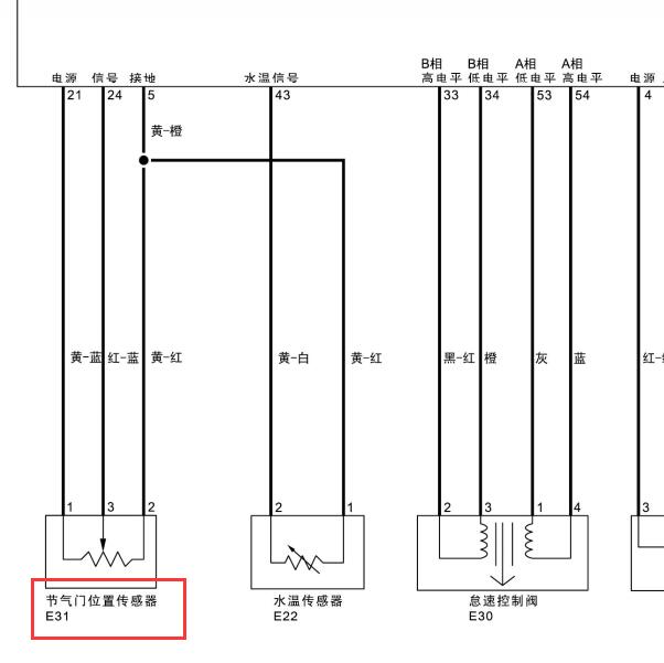 长安跨越LJ469Q发动机节气门电路图