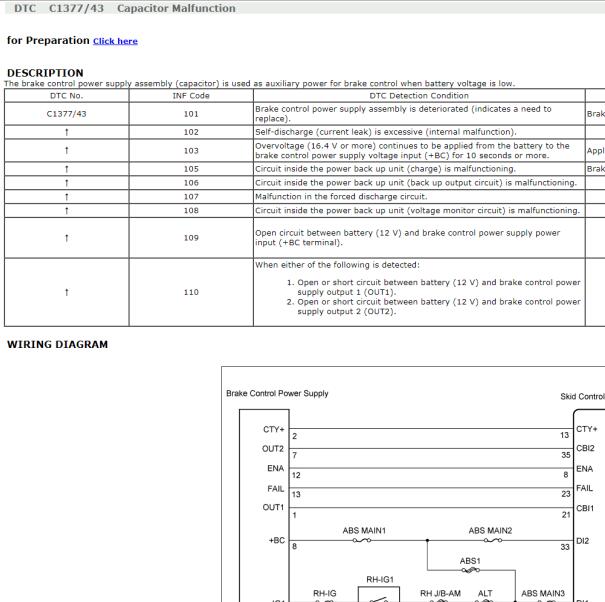 2005年雷克萨斯GS430 C1377故障码